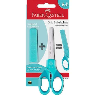 Imagen de 181554 4005401815549 Faber Castell Tijera escolar Grip. Turquesa