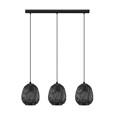Imagen de EGLO Lámpara colgante Dembleby, 3 luces, negro