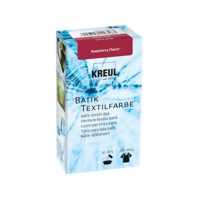 Imagen de KREUL 98526 Javana Batik Textile Dye, 70 g de colorante en Polvo con Sabor a Frambuesa, para teñir Tejidos Mediante la técnica Shibori, Dark Red, Standard