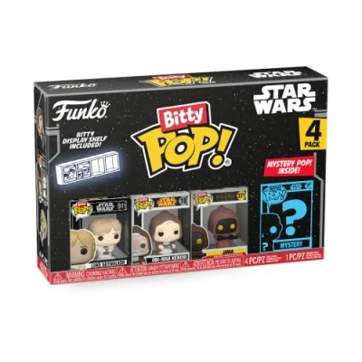 Imagen de Funko Bitty Pop! Star Wars Luke Skywalker™, OBI WAN Kenobi™, Jawa™ Y una Minifigura Misteriosa Sorpresa 0.9 Inch (2.2 Cm) Coleccionable Repisa Apilable Incluida Idea de Regalo