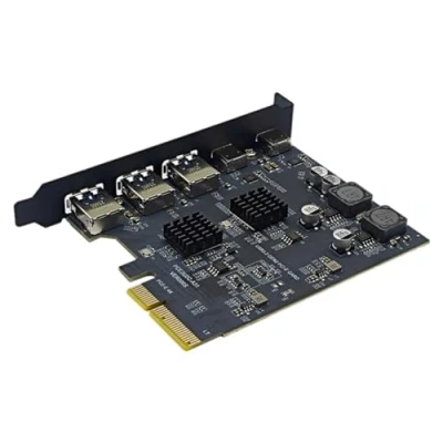 Imagen de yasoe Adaptador PCI Express X4 A 2 Puertos Tipo C + 3 USB3.2 Gen2 10 Gbps ASM3142 Tarjeta de Expansión USB PCIE con Chip VL822