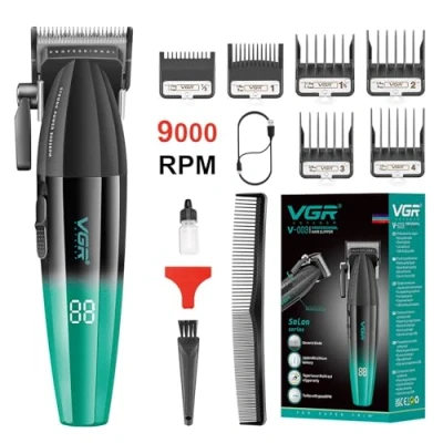 Imagen de VGR 003 Fresh Fade Cortapelo, Cortapelo Profesional, Recargable con Pantalla LED, Regalo para Hombres