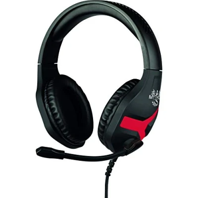 Imagen de Konix Mythics Auriculares Gaming con Cable Nemesis para Nintendo Switch Micrófono de 45 1,5 m Conector Jack 3,5 mm Negro y Rojo