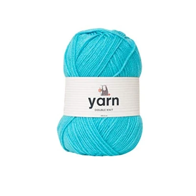 Imagen de Korbond Double Knit Acrylic Hilo de Punto Doble, 100g, Acrílico, Azul (Aqua), 1 Ball, 290
