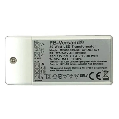 Imagen de transformador de luz LED, 12 V CC, 1 30 W (H 20 mm), fuente alimentación controlador, bajo voltaje, LED