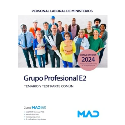 Imagen de Personal Laboral de Ministerios Grupo Profesional E2. Temario y test parte común