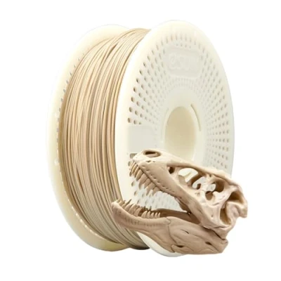 Imagen de eSUN Kit de PLA+ Refill Filamento y Bobina, Recarga PLA Plus 1.75mm Extraíble eSpool+, 1KG (2.2 LBS) para Impresoras 3D,Hueso Blanco
