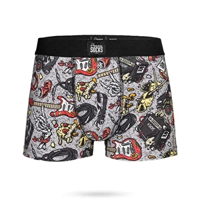 Imagen de American Socks Backstage Boxer Brief Calzoncillos para Hombre de algodón, con Estampados Originales, Transpirables, Flexibles, Suaves y cómodos.