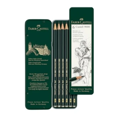 Imagen de Lápiz Faber Castell 9000 Bliktui A 6 piezas
