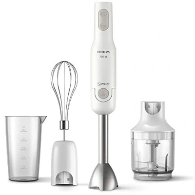 Imagen de Philips Hr2543/00 Batidora de Mano Promix con Vaso y Función Turbo, Accesorios Incluidos Picadora Compacta, Levantaclaras, 700 W