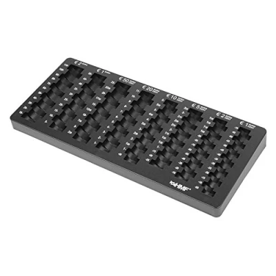 Imagen de HMF 2701 02 Euro bandeja para contar monedas biselada 34 x 15 3 cm, negro