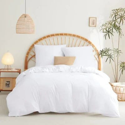 Imagen de WAVVE Funda Nórdica 155x220 cm 1pc con Almohada 80x80 2pcs, Blanco