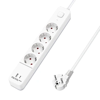 Imagen de Aigostar Regleta alargador de 4 enchufes con cable 5 metros e interruptor USB+TYPE C