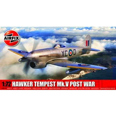 Imagen de Airfix Model Set, A02110 Hawker Tempest MK.V Kit de construcción Modelos posguerra, Kits avión Modelo plástico para Adultos y niños Mayores 8 años, el Juego Incluye bebederos