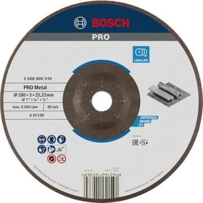 Imagen de Bosch 2 608 600 316 Disco de corte acodado Expert for Metal A 30 S BF, 180 mm, 3,0 mm (pack 1)