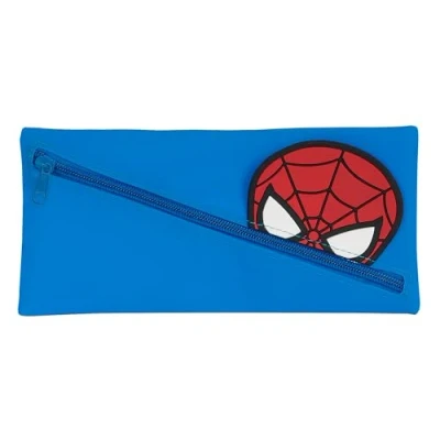 Imagen de Safta Spiderman Portatodo Caritas, Estuche Infantil, Niño, Ideal para Niños en Edad Escolar, Cómodo y Versátil, Calidad Resistencia, 22x1x11 cm, Color Azul Marino