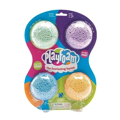 Imagen de Learning Resources Set de iniciación con espuma para juegos Playfoam (set 4), material sensorial, montessori, apto, nunca se seca, artes y manualidades, niños, 3 años