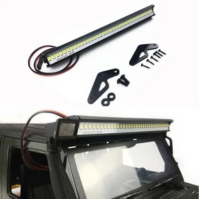 Imagen de WANGCL Barra de luz LED para coche RC una sola fila, kit 36 150 mm control remoto 1/10 Monster Truck Bigfoot Rally Cars compatible con TRX4 SCX10 90046 D90