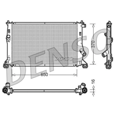 Imagen de DENSO DRM10076 Radiador, refrigeración del motor Aluminio 650 370 16 MAZDA: 5, 3 Hatchback, Berlina