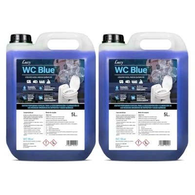 Imagen de LUCCY WC Blue 10 Litros Aditivo para Aguas Negras Líquido Depósito de Residuos Sanitary Fluid Químico