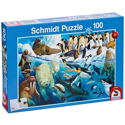 Imagen de Schmidt Spiele Tiere Puzzle Infantil, diseño de Animales en el círculo Polar ártico, Multicolor (56295)