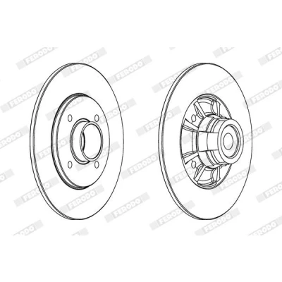 Imagen de FERODO PREMIER DDF1517 1 Disco de freno 238 8 4 macizo sin anillo sensor ABS RENAULT: CLIO 2, MEGANE 1, Coach