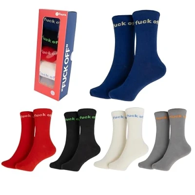 Imagen de Fisura Calcetines divertidos “f*ck off. Pack de 5 unisex. originales hombre. algodón estampados.