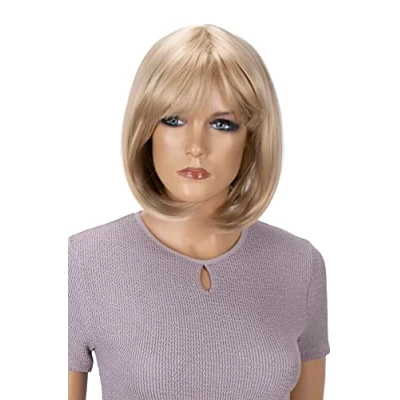 Imagen de CAISHA Peluca Bob Pelo Corto Cosplay Espectáculo De Teatro Resistente Al Calor Fibra Sintética Recta Rubio Claro SH032t