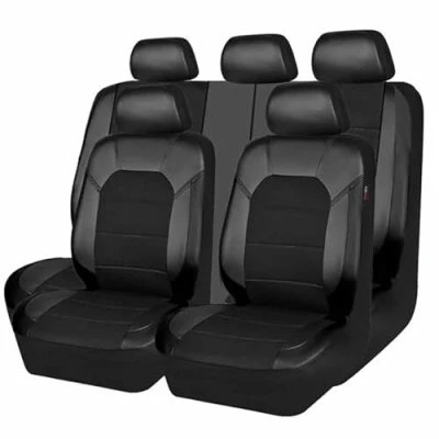 Imagen de CMQISHAN Fundas Asientos Coche para Fiat Stilo (3 Door) 2001 2002 2003 2004 2005 2006, 9 Piezas Delanteros y Traseros Juegos de Cubreasientos Protección, Funda Asiento Coche, Accesorios Coche,Black