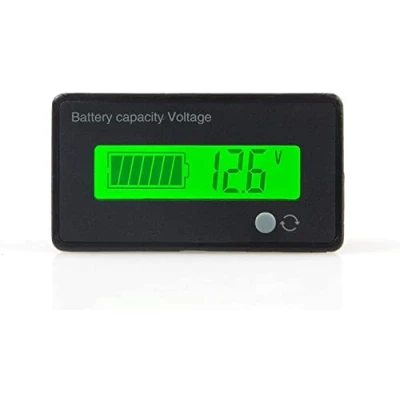 Imagen de Fasizi Probador de Capacidad batería y medidor Voltaje con Pantalla LCD retroiluminada, Resistente al Agua 12V 24V 36V 48V Indicador Plomo ácido Detector Monitor voltímetro