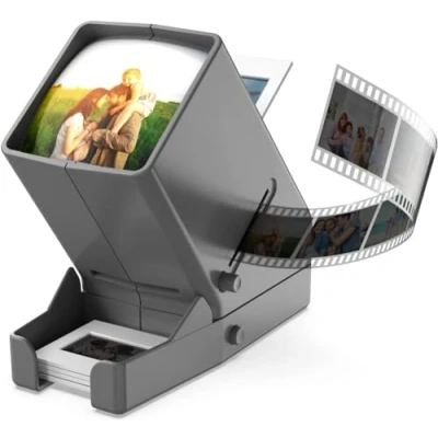 Imagen de DIGITNOW! Visor de Diapositivas y Negativos 35 mm, películas Escritorio con luz Diurna LED operación batería Aumento 3X (Incluidas baterías 4AA)