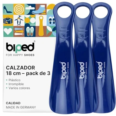 Imagen de biped juego de 3 calzadores plástico calzador 18 cm fabricación alemana z1570(noche azul)