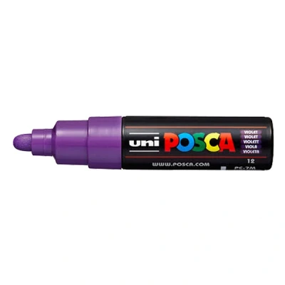 Imagen de Uni Ball 181334 Posca Rotulador de punta redonda ancha, color morado