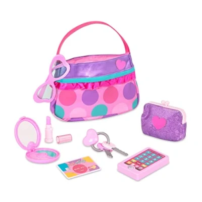 Imagen de Battat Play Circle, Set de maquillaje y belleza, Vestir accesorios moda, El juego aparentar, Juguetes para niños, A partir 3 años, Princess Purse