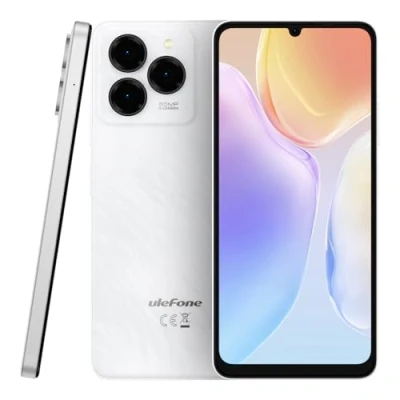 Imagen de Ulefone Teléfono Móvil Android 14 Note 20 Pro, 6,75&#039;&#039; HD+ Pantalla Grande, 8GB RAM+128GB ROM, 50MP+8MP+2MP, Smartphone Libre Dual SIM, Batería 6000mAh, Huella Dactilar+Desbloqueo Facial, Blanco