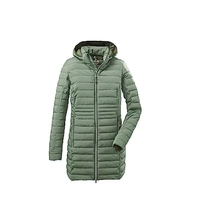 Imagen de G.I.G.A. DX mujer Parka funcional con aspecto de plumón y capucha cremallera Bacarya, light olive, 34, 34275 000