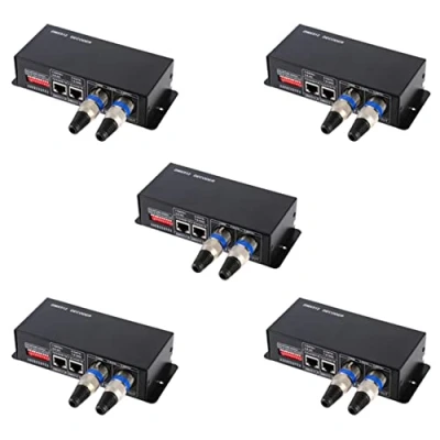Imagen de Niniang 5X 3CH DC12 24V RGBW 512 decodificador LED controlador RGB DMX512 decodificador,