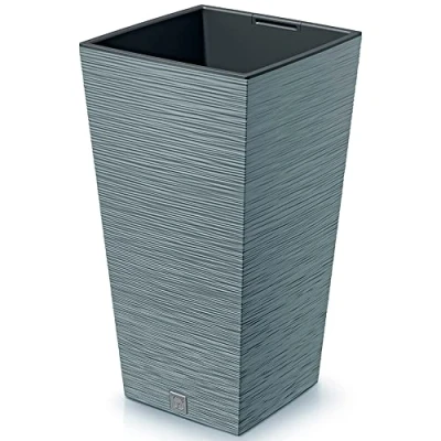 Imagen de Macetero color cemento, con depósito, colección FURU, de 39,5 x 75,5 cm, capacidad 37 L.