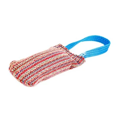 Imagen de Julius K9, Mordedor del algodón/nylon para perros, 20 x 5,5 cm, interior cosido, 1 manija