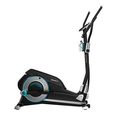 Imagen de Cecotec Bicicleta Elíptica DrumFit Elliptical 9000 Eir Pro. Resistencia Magnética Regulable con Motor, Monitor LCD Soporte para Dispositivos, Ruedas de Transporte, Botella y Portabotellas