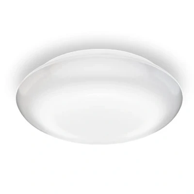 Imagen de Steinel DL Vario Quattro S Lámpara LED de techo, en color plateado, con sensor 360 ajustable 4 direcciones, resistente a los golpes y luz nocturna