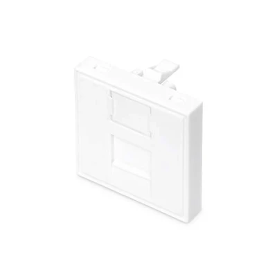 Imagen de Caja de conexiones DIGITUS para módulo keystone 2 puertos salida recta diseño francés bisel pequeño blanco