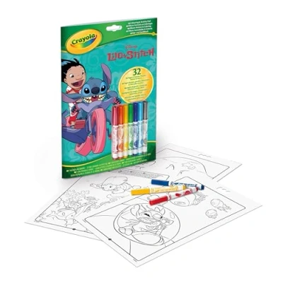 Imagen de CRAYOLA Álbum de Actividades y para Colorear Lilo&amp;Stitch, 32 páginas 7 Mini rotuladores Lavables, 04 0865G