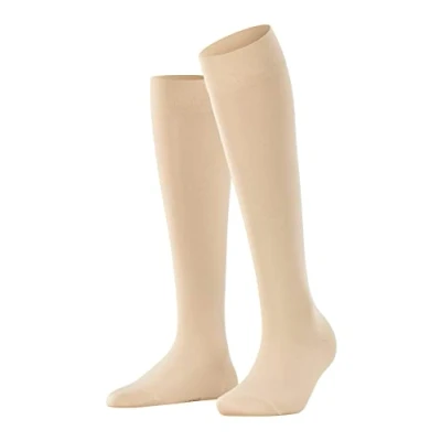 Imagen de FALKE Cotton Touch W Kh algodón lisos 1 par, Calcetines largos Mujer, Beis Cream 4011, 35 38