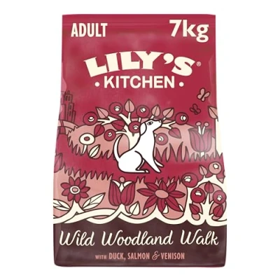 Imagen de Lily&#039;s Kitchen completo pienso seco para perros adultos, con pato, salmón y ciervo, 7 kg