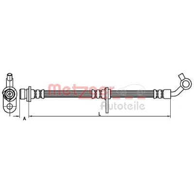 Imagen de METZGER 4110499 Latiguillos de Freno 472 HONDA: CR V 2
