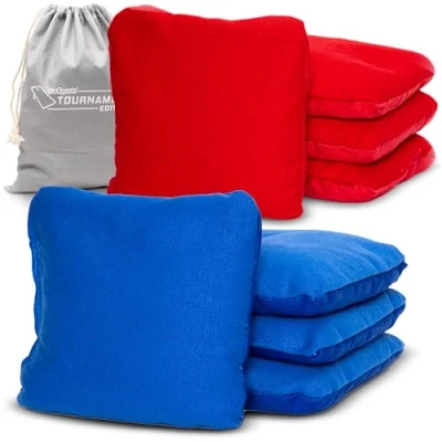 Imagen de GoSports Juego de 8 Sacos Cornhole Doble Cara con regulación Deslizante y Parada para torneos