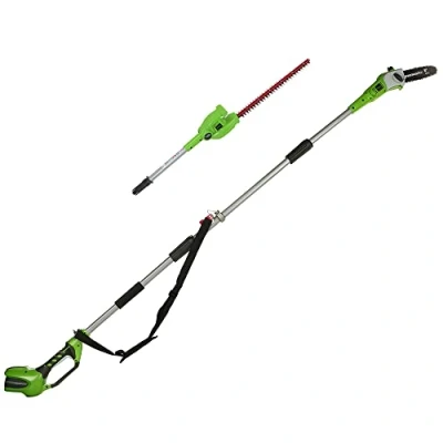 Imagen de Greenworks Cortasetos a Batería 24V GD24HT61 Cuchillas renovadas 61 cm, Corta Ramas y Tallos de Hasta 25.4 mm Grosor, 3200 spm, sin ni Cargador