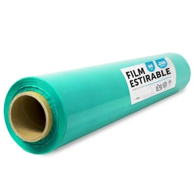 Imagen de Film Verde para Embalar, Plástico Cubretodo, color Embalaje de Cajas Mudanzas, Proteger Muebles y Envíos, Medidas 50 cm x 200 m estirables · office (Verde, 1 ud)
