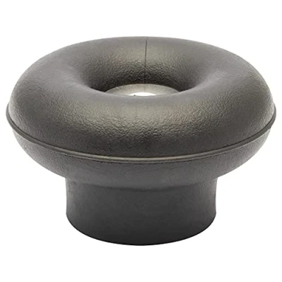 Imagen de WAGNER Tope para Puerta Exteriores OUTDOOR, de Ø 50 x 30 mm, Negro, Goma Termoplástica y Tornillos Acero Inoxidable Uso en Exteriores, Incluye Taco 15520011